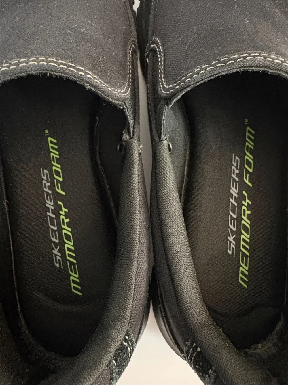 Skechers Men's Black Slip-On Canvas Loafers